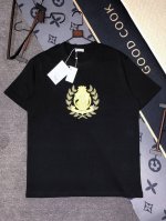 P110 Burberry 25S夏款 颜色 黑色 白色 尺码 S M L Xl 胸前金丝绣花 280G精梳紧密棉 高品质 男女同款