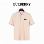 burberry 巴宝莉 胸口方标字母短袖Polo衫 衣领为双系统提花定织扁机制成，有弹性，不变形，衣服全部原生布捆边，前胸双层面筒，无明线，无散口，袖口，前胸