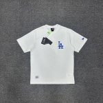Xx371 New Era纽亦华夏季新款Mlb冰淇淋印花短袖情侣简约纯棉T恤 情侣款：Ｓ Xxl 白色 黑色