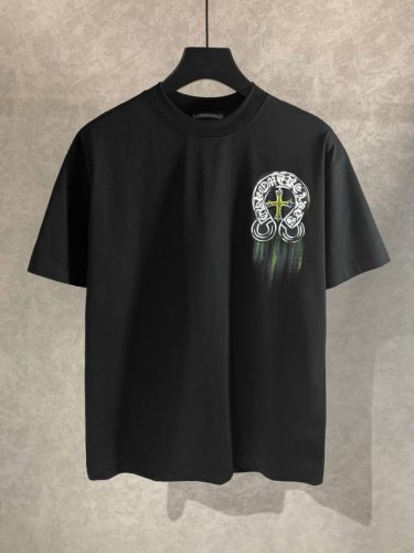 高品质 Chromehearts 克罗心 涂鸦梵文圆领短袖T恤 采用冰丝索罗娜面料！前后幅手绘工艺 手感非常舒服 Os落肩版型，时尚又个性，超级百搭的一款！螺纹