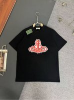 P110 Vivienne Westwood*西太后*320G克重磅厚实透气纯棉T恤宽松版型 个性印花工艺Logo设计 春夏新款圆领时尚短袖T恤 贴肤舒适，厚实