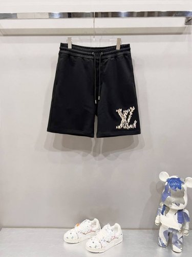 louis Vuitton 路易威登 纯棉毛圈面料短裤 小帆船组合字母Logo刺绣工艺标识 官方同步 高版本 高品质 时尚个性 百搭潮流 纯原品质 原版面料 吊