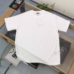 款号 Cx58000 高版本 2025新款Dior迪奥整版D字母图案Logo提花休闲情侣宽松短袖T恤 独一无二的活性环保面料染色 32支双纱精梳纯棉爽滑手感 纯