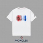 Moncler 蒙口] 2025Fw短袖T恤 徽章+Logo 高端26S双纱300克面料 重磅面料 定制拉架罗纹同缸同染 三标齐全 男女同款 颜色：黑色 白色