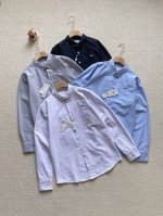 新增25新款配色！Lacoste法国鳄鱼高品质牛津纺长袖衬衫 定织纯棉牛津面料 成衣水洗 细节全部还原 宝盖头袖叉 袖口有收2个活褶 工艺全部对版 袖子 领口纽