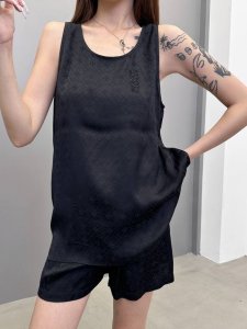 克罗心 新款提花背心 人丝人棉提花面料 经典烫钻标 尺码Sml