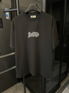 高版 Burberry 巴宝莉 25Ss 草体发泡字母印花短袖 黑 重磅克重260G纯棉双纱面料 螺纹定织定染通肩拉条工艺增加衣物清洗寿命 触感舒适 品质上乘