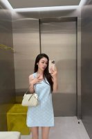 Gucc* 25Ss春夏新款 Logo暗纹无袖针织背心裙丨独家Yb开发！高版出品！Logo暗纹设计，真的是低调又奢华！在针织的面料上Logo若隐若现，既展现了品