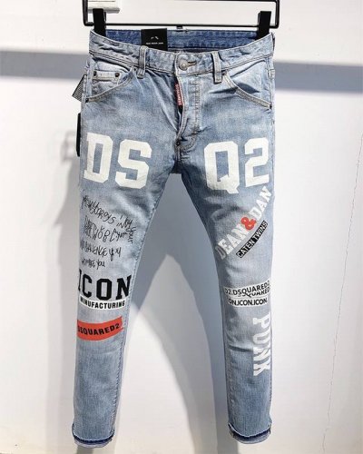 款号1116 图片实拍顶级版本 顶级复刻版本 Dsq2 & Dsquared2 二次方 24Ss 印花牛仔裤- 上身完美 细节自观 身穿着非常舒适 低调不失奢华