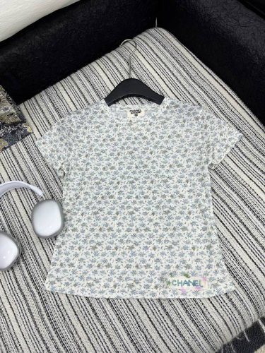 爆款现货 原单品质 Chan*｜25中古系列韩国进口特定印花短袖T 清新的色系 设计高级又时髦！1:1订制重工面辅料，增添时尚格调，纯欲系搭配和谐，百搭王炸款