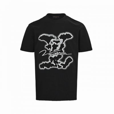 louis Vuitton 路易威登 25Ss 云朵大字母Logo刺绣短袖 32支双纱280克高克重纯棉面料，同缸定织定染原版同色螺纹，进口机器万针饱满刺绣工艺