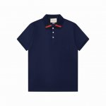 Gucci 古驰 25Ss新款 横间领口 口袋Polo 230克重双纱全棉珠地 颜色：宝兰 白 灰 码数：S M L Xl Xxl
