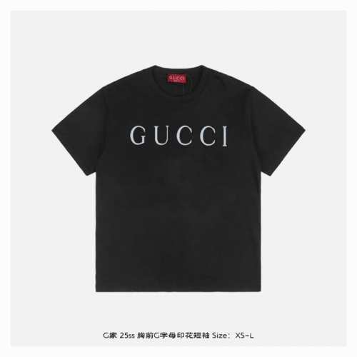 本地自取：200 gucci/古驰 25Ss 胸前G字母印花短袖 面料采用230克重精梳棉，定制32支1*1螺纹，成衣两遍水洗处理，面料舒适亲肤无异感，定制定染