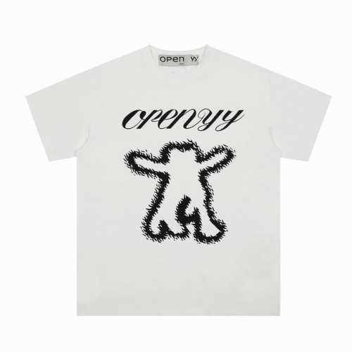Open Yy 25春夏新品双人舞涂鸦卡通字母印花短袖 小众设计 简约休闲 宽松百搭 市场首发 款号：Yy03 尺码：S M L 颜色：白色 深蓝