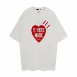 LV25Ss春夏新款针织圆领爱心情侣棉布短袖T恤 、前胸明亮颜色爱心、植绒效果内里字母Logo图案、后领处小人头印花 情侣休闲百搭尺码Size : Xs S M