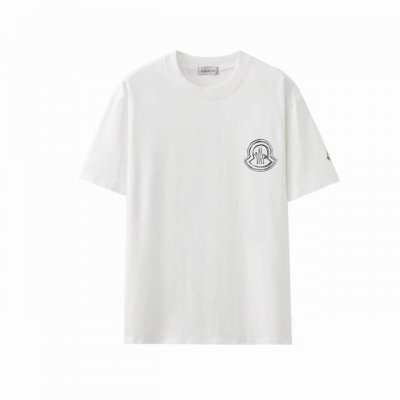 上新款号：M1061 2025早春Moncler 蒙口 官网同款印花图案 双纱纯棉短袖 - 260G双纱纯棉顶级面料 手感柔软 百分百纯棉独家出货 定染硫化黑无