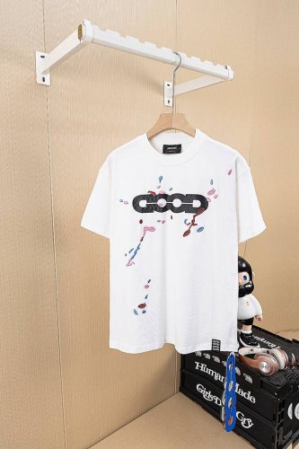 挂拍图 顶级版本 Goodbrand 24S S Color Jumping 多色泼墨短袖T恤 颜色：黑色 白色 码数：S M L Xl