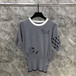 针织女款迷彩短袖 码数 0.1.2 颜色 蓝色 灰色