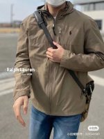 P230 模特图 款号：Ys126 Ralph Lauren拉夫劳伦刺绣小马标连帽拉链外套夹克休闲风衣防水硬壳冲锋衣