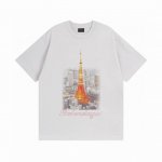 Balenciaga 巴黎世家2025 Ss 日本东京铁塔限定款前后片直喷印花磨烂水洗做旧 短袖T恤 本市场No.1的质量 真正天花板品质 全部原版开发注意细节