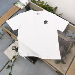 款号：Yy908 高版本 2025新款Mlb洋基队Ny经典刺绣小标Logo图案印花休闲情侣短袖T恤，选用了260克双纱爽滑棉面料制作而成。精细的做工和清晰的纹路