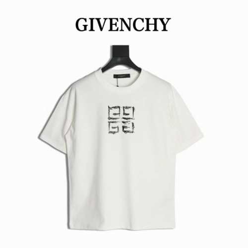 givenchy 纪梵希 25Ss 涂鸦短袖T恤 面料采用定制240G 26支特滑双股精棉平纹高密无尘全棉布料 前幅高密度加厚 走线平整 代工品质 全套定制辅料