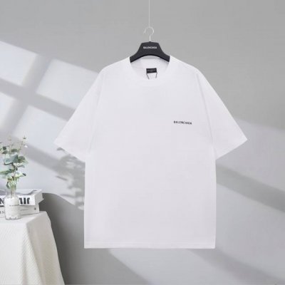 b110# 市场顶级品质 Balenciaga 巴黎世家2025Ss 经典前后字母印花短袖T恤 印花采用进口椭圆机工艺 市场顶级的质量 官网品质 罗纹定织定染无