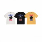款号Xb2089# Stussy斯图西 Ss25 美式8号球短袖T恤男女同款 230克纯棉圆筒布版型 两侧面不带缝线 正确版本与正品相同。区别市场通货。 颜色：
