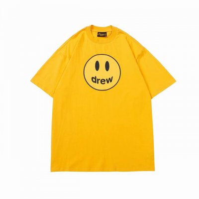 801Drew House笑脸T 22色 定织定染32支230克双纱棉面料 进口胶浆印花，领口纯棉螺纹定制，不易变形，可区别市场版本，开模定制新款吊牌 水洗标