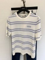夏季新款 簡約高級条纹短袖 Logo点缀修饰 上身显瘦百搭 码数：