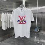 Lv 2025春夏新款短袖T恤 个性印花 男女同款宽松版 S M L Xl Xxl 五个码 黑色 白色