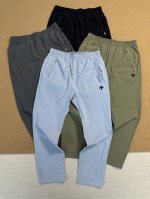 迪桑特Descente 男女同款立体硅胶Logo户外运动吸汗透气纯色时尚百搭定制冷感面料速干运动长裤 颜色:黑色 绿色 灰色 浅蓝 尺码：M-4Xl 热爱户外运