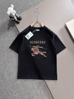Burberry* 2025春夏款上新 原高版本 巴宝莉 面料采用270克高密度纯棉 不变形 不缩水 工艺介绍 双线走位 胸前采用进口精密战马流苏刺绣新工艺 颜