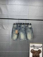 巴宝莉Burberry2025夏新款男式定制字母皮标休闲牛仔短裤 经典好牛仔，优质的工艺属性！ 腰侧边经典小牛皮字母皮标！ 是不是好东西其实一眼就能看出来！ 专