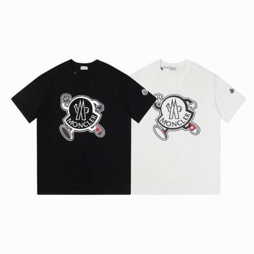 款号：M1012 Moncler 蒙口 官网同款印花图案 双纱纯棉短袖 - 260G双纱纯棉顶级面料 手感柔软 百分百纯棉独家出货 定染硫化黑无尘处理面料 -面