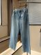 码数：Xs S M L Xl Ysl同款直筒裤 颜色：蓝色 Ysl春季新品同款版型与洗水，采用国际领先进的的洗水工艺，越侧立体砂位，环抱式水洗设计，使得整条裤子