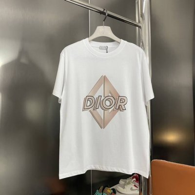 纯原臻品 顶级原版复刻 Dior 迪奥2025Ss新款夏季Logo印花休闲宽松短袖T恤 原版面料高版本高品质 网红明星同款 面料采用精梳紧密双纱40支棉克重26