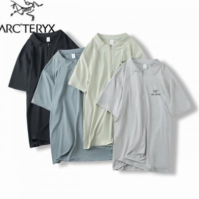始祖鸟 Arc‘Teryx*Zl男子衬衫！高品质户外运动休闲T恤，立领Polo衫跑步健身透气速干衣半拉链上衣轻薄 透气、弹力 、速干吸湿排汗保持凉爽短袖！腋下透