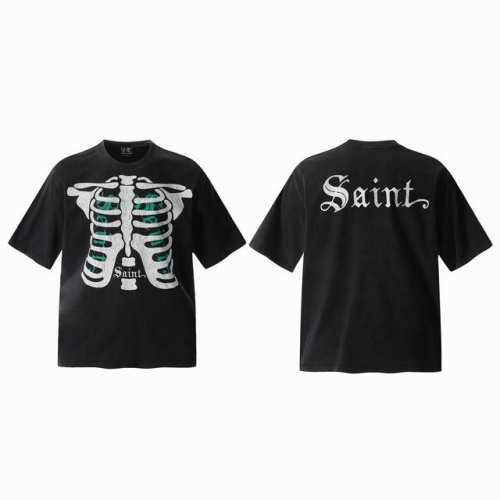 saint 洗水复古骨架短袖T恤 颜色：洗水黑 p价： 码数： M L Xl Xxl 款号：2146