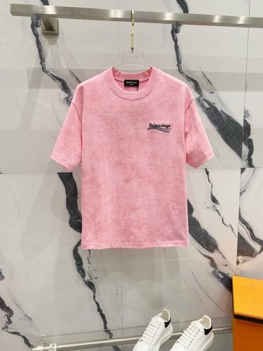 Balenciaga巴黎世家320克圆领短袖T恤 前后波浪可乐字母Logo刺绣标识 官方同步 1:1原版开模 时尚个性 百搭潮流 纯原品质 原版洗水面料 吊牌