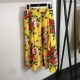 P180款号20251181 Dg*新款 玫瑰花朵印花高腰中长半裙，黄色，S-Xl， M码；腰围72，长88