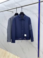 p490 Tb·汤姆 2025开春新款男士立领翻领夹克外套，原单三标齐全高端版本！款式高定专柜面料 透气舒适度高，细节无可挑剔，品牌元素设计理念，做工考究工艺复