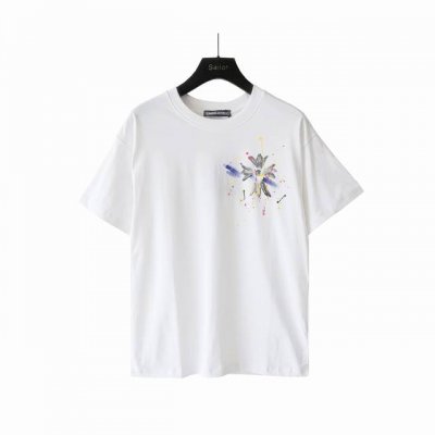 实拍细节图+尺码表 Chrome Hearts 克罗心涂鸦印花短袖T恤 Chrome Hearts是一个“奢侈配饰、皮具和家具的卓越品牌，由Richardsta