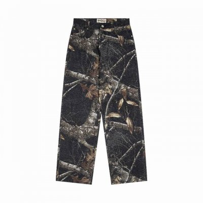 款号636# 现货发售 Stussy斯图西 假日系列 Fw23 Big Ol' Jean Realtree Edge 树枝满印宽松版型牛仔裤 男女同款 颜色：黑