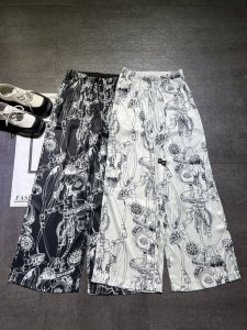 pp 爱马仕印花阔腿裤出货，经典花型，超级百搭，上身凉爽舒适又遮肉，人手必备款，两色大货Sml