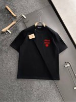 miu* 260克纯棉双纱宽松靓仔T恤 爆款现货春夏短袖，简约基础衣橱神器， 休闲百搭必备款 做工走线质感一流，两色推荐：白色、黑色、 宽松版型S-2Xl