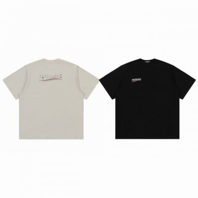 balenciaga 巴黎世家 25Ss 反穿可乐海浪刺绣情侣圆领短袖T恤-顶级版本 Color：水洗黑 杏色 Size：S M L Number：240242