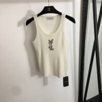 款号20252611 Ysl*新款 Logo字母羊毛针织背心，白色，灰色，黑色，Sml， M码；胸围68，长53