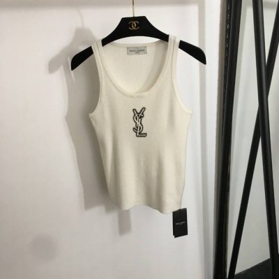 款号20252611 Ysl*新款 Logo字母羊毛针织背心，白色，灰色，黑色，Sml， M码；胸围68，长53