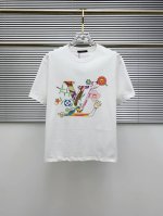 市场有仿版认准工艺和面料 25Ss驴家纯棉最新面料 最高版本 胸前Lv直喷工艺！经典标识图案Logo时尚简约潮流短袖，最顶级的品质专柜原单短袖，顶级制作工艺进口